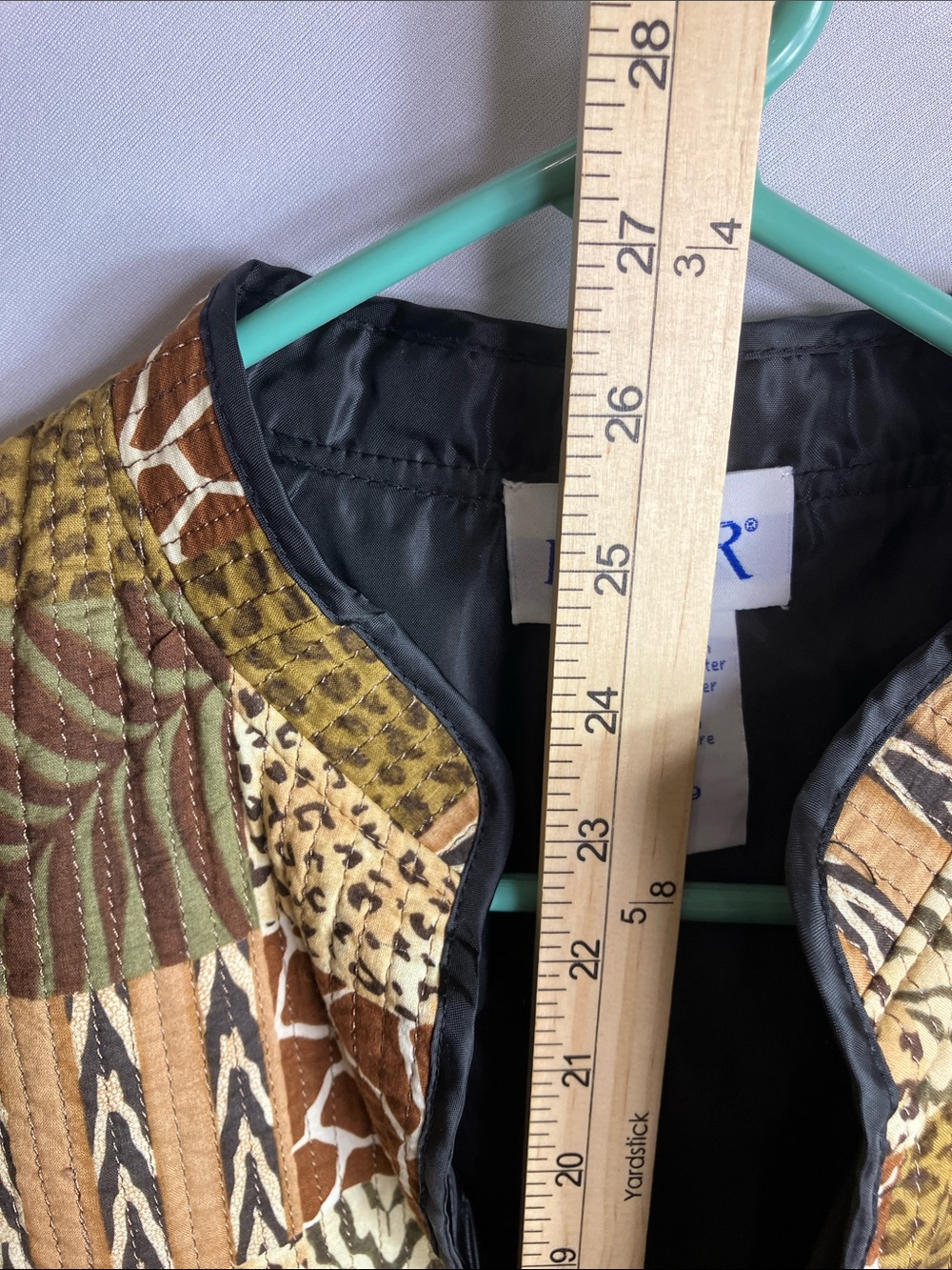 Blair Patchwork Animal-Print Quilted Jacket - Brown/Tan/Olive - Picture 5 of 7